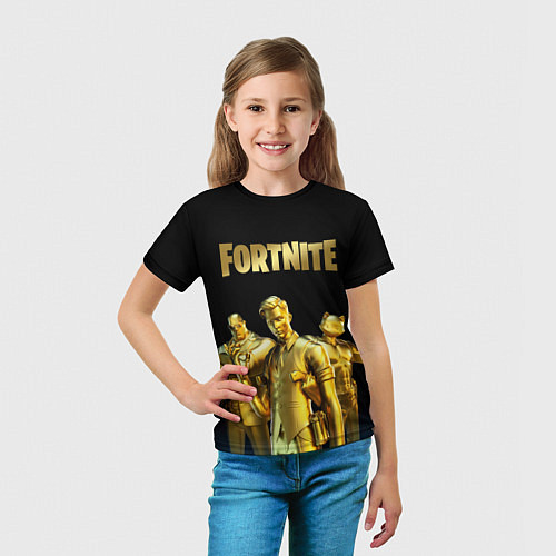 Детская футболка FORTNITE GOLD SQUAD / 3D-принт – фото 5