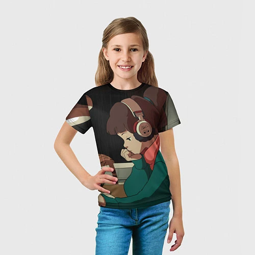 Детская футболка STUDY GIRL / 3D-принт – фото 5