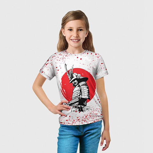 Детская футболка Самурай в каплях крови Z / 3D-принт – фото 5