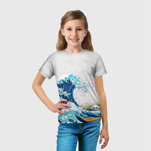 Детская футболка Japanese wave / 3D-принт – фото 5