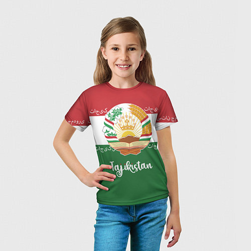 Детская футболка Таджикистан / 3D-принт – фото 5