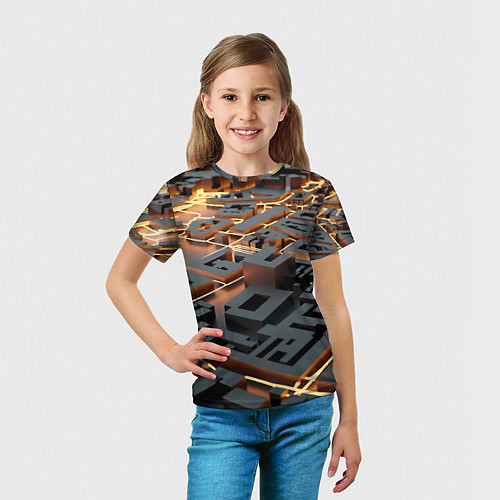 Детская футболка 3D абстрактная схема / 3D-принт – фото 5