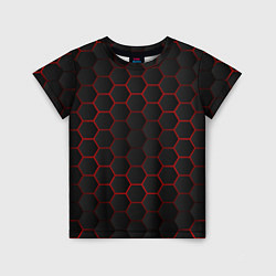 Футболка детская 3D black & red, цвет: 3D-принт