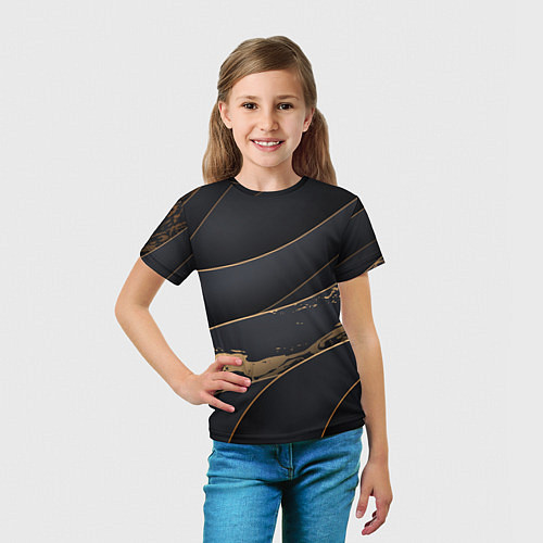 Детская футболка Black gold / 3D-принт – фото 5