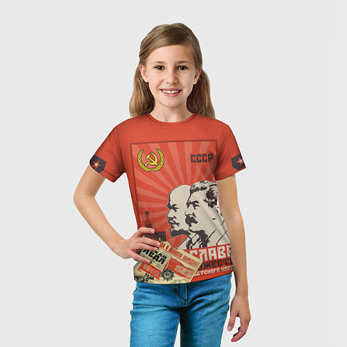 Детская футболка Atomic Heart: Сталин x Ленин / 3D-принт – фото 5