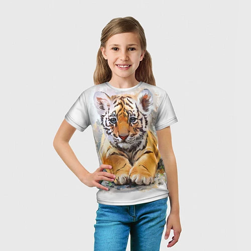 Детская футболка Tiger Art / 3D-принт – фото 5