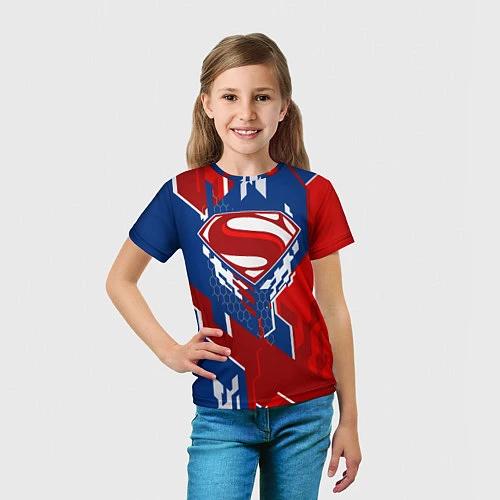 Детская футболка Знак Супермен / 3D-принт – фото 5