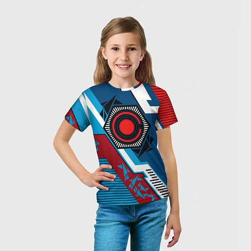 Детская футболка Cyborg logo / 3D-принт – фото 5