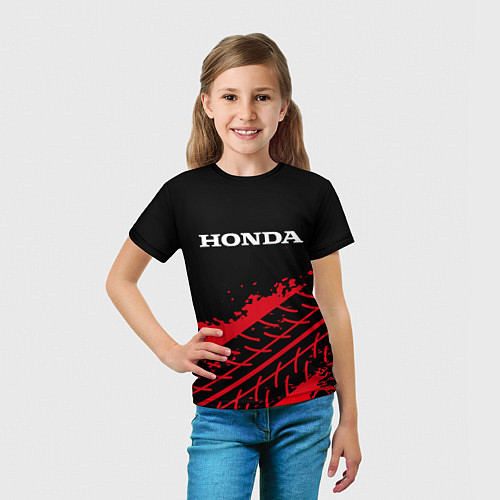 Детская футболка HONDA ХОНДА / 3D-принт – фото 5