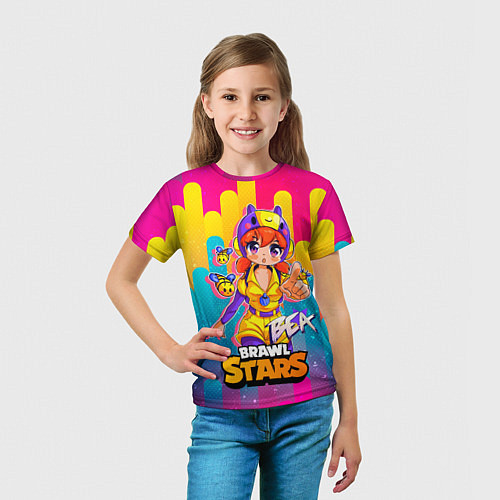Детская футболка Bea Brawl stars Беа anime / 3D-принт – фото 5
