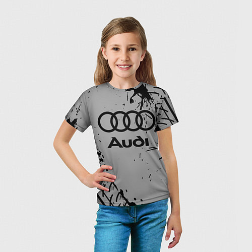 Детская футболка AUDI АУДИ / 3D-принт – фото 5