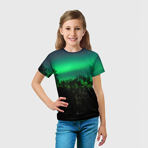 Детская футболка Северное сияние / 3D-принт – фото 5