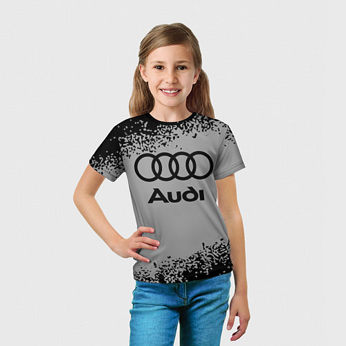 Детская футболка AUDI АУДИ / 3D-принт – фото 5