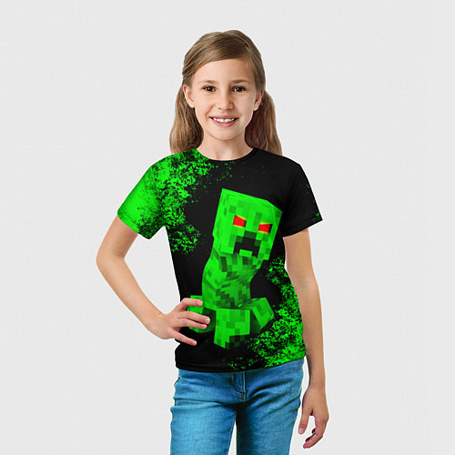 Детская футболка MINECRAFT CREEPER / 3D-принт – фото 5