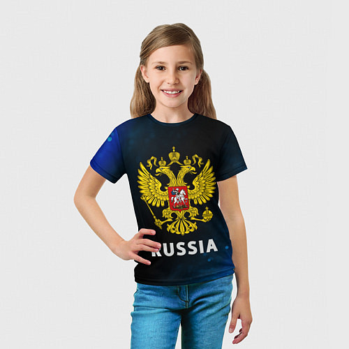 Детская футболка RUSSIA РОССИЯ / 3D-принт – фото 5