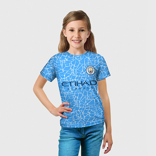 Детская футболка Manchester City 2021 Home Kit / 3D-принт – фото 5