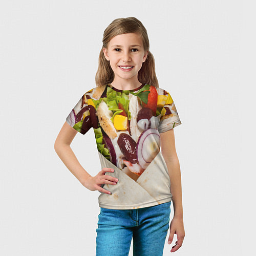 Детская футболка Буррито / 3D-принт – фото 5