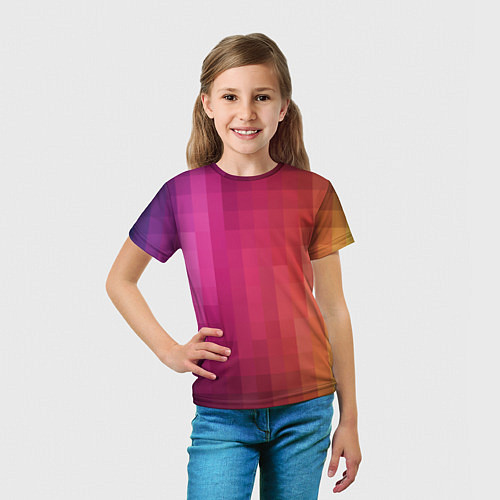 Детская футболка Геометрия неоновая / 3D-принт – фото 5