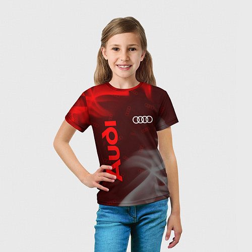 Детская футболка AUDI АУДИ / 3D-принт – фото 5