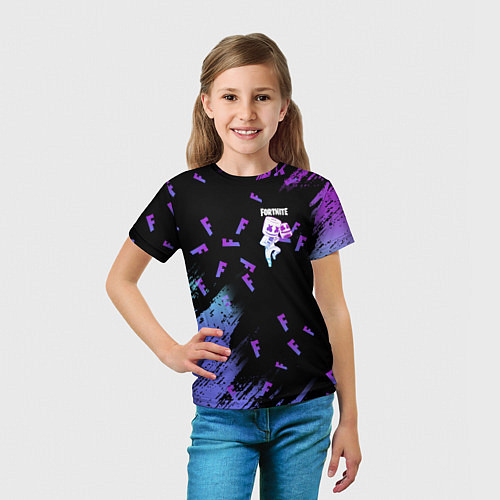 Детская футболка FORTNITE MARSHMELLO / 3D-принт – фото 5