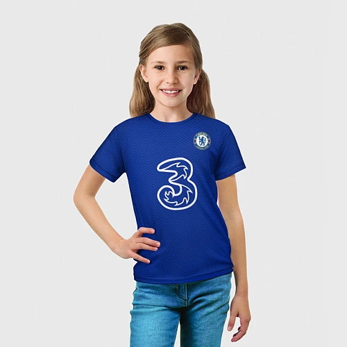Детская футболка Челси форма Werner 20-21 / 3D-принт – фото 5