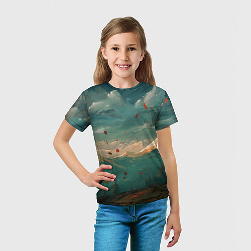 Детская футболка Горы / 3D-принт – фото 5