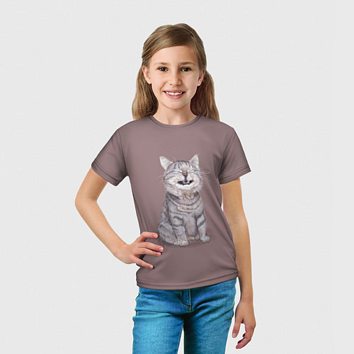 Детская футболка Котёнок ыыы / 3D-принт – фото 5