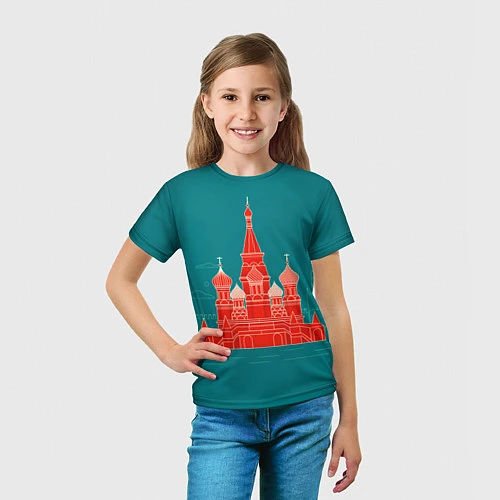 Детская футболка Москва / 3D-принт – фото 5