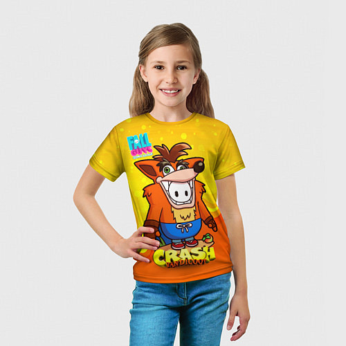 Детская футболка Fall Guys CRASH / 3D-принт – фото 5