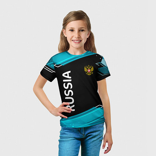Детская футболка RUSSIA / 3D-принт – фото 5