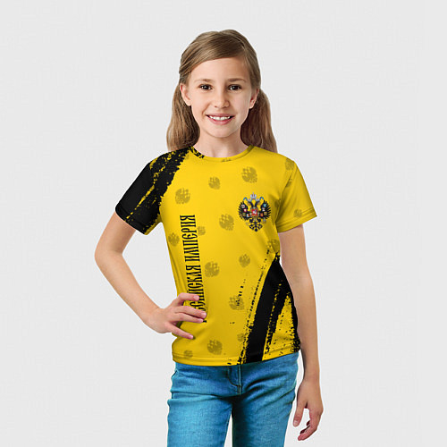 Детская футболка РОССИЙСКАЯ ИМПЕРИЯ / 3D-принт – фото 5