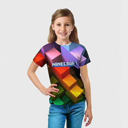 Детская футболка Minecraft - pattern / 3D-принт – фото 5