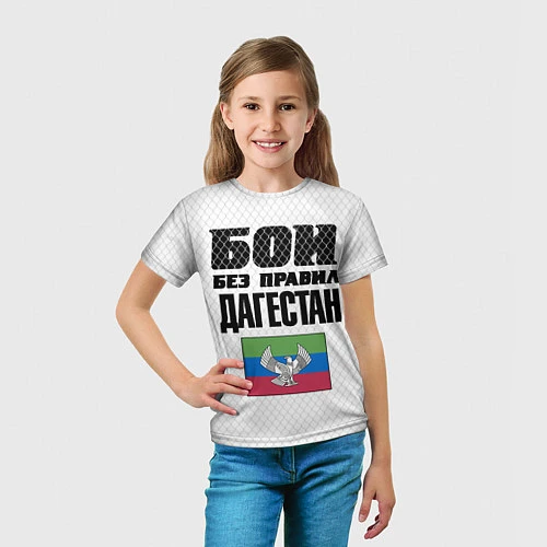 Детская футболка Бои без правил Дагестан / 3D-принт – фото 5