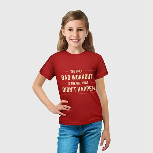 Детская футболка Workout / 3D-принт – фото 5