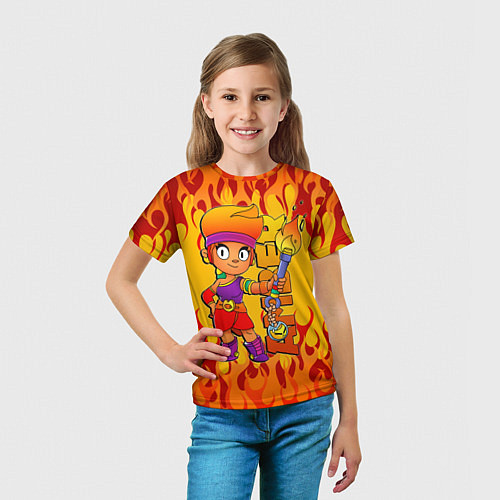 Детская футболка Brawl Stars - Amber / 3D-принт – фото 5