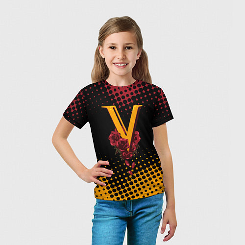 Детская футболка CYBERPUNK 2077 VALENTINO / 3D-принт – фото 5