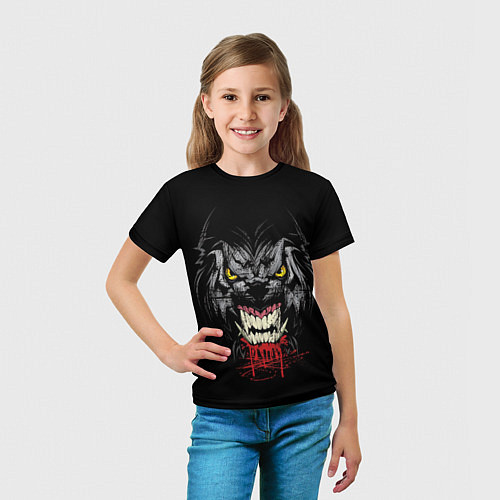 Детская футболка Злой Волк / 3D-принт – фото 5