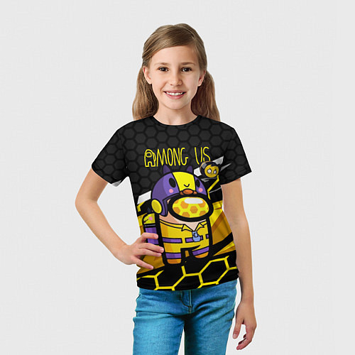 Детская футболка Among us пчела / 3D-принт – фото 5