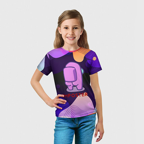 Детская футболка AMONG US IMPOSTOR / 3D-принт – фото 5