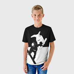 Футболка детская Сноубордисты, цвет: 3D-принт — фото 2
