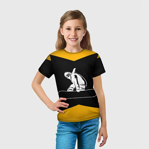 Детская футболка Сноубордист / 3D-принт – фото 5