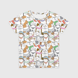 Футболка детская Большая семья котиков, цвет: 3D-принт