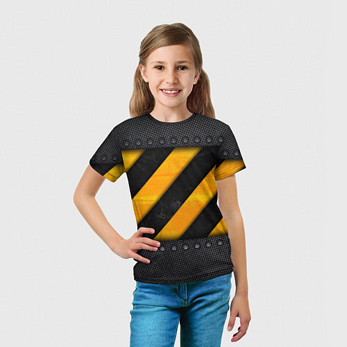 Детская футболка Металлическая преграда / 3D-принт – фото 5