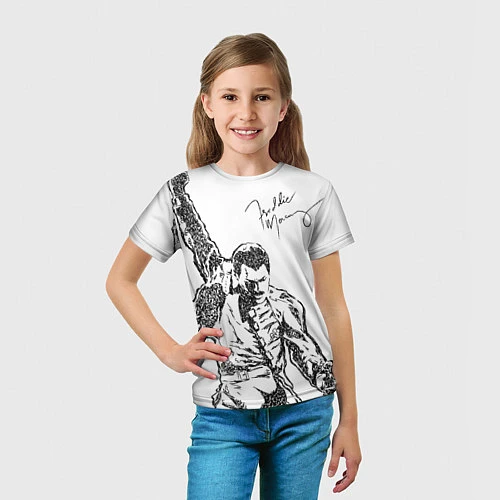 Детская футболка Freddie Mercury / 3D-принт – фото 5