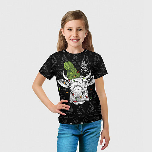 Детская футболка Be Merry and Bright / 3D-принт – фото 5