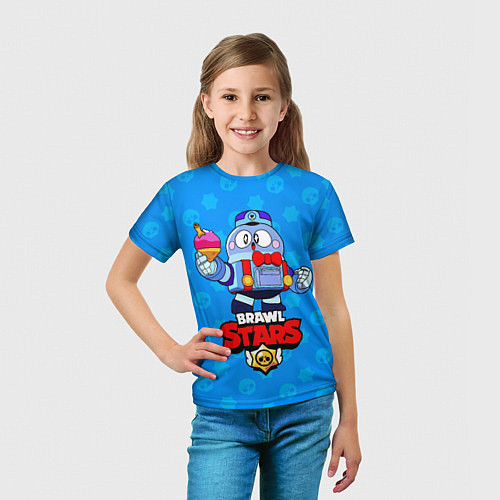 Детская футболка Brawl StarsLOU / 3D-принт – фото 5