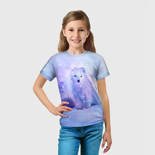 Детская футболка Полярная Лисица / 3D-принт – фото 5