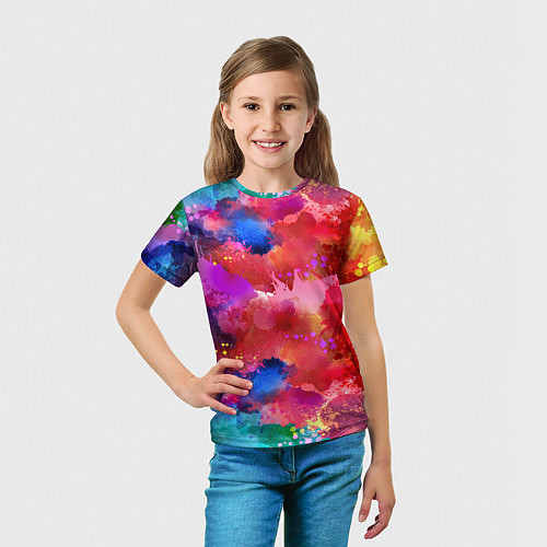 Детская футболка Брызги красок / 3D-принт – фото 5