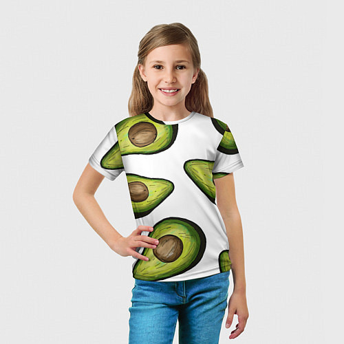 Детская футболка Авокадо / 3D-принт – фото 5
