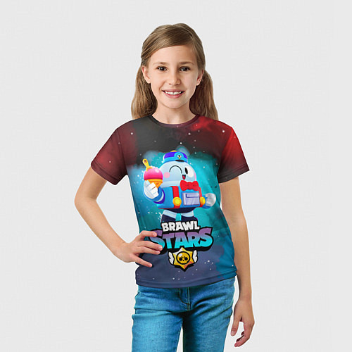 Детская футболка BRAWL STARS LOU / 3D-принт – фото 5